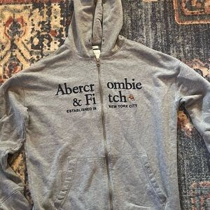 Abercrombie & Fitch Heather Gray Fleece Hoodie
